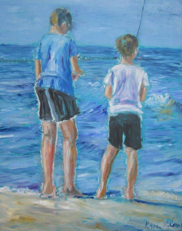 Jungen am Strand